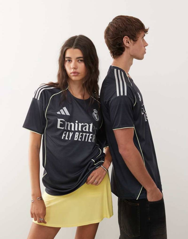 adidas Fußball - Real Madrid 25/26 - Auswärtstrikot in Schwarz von adidas performance