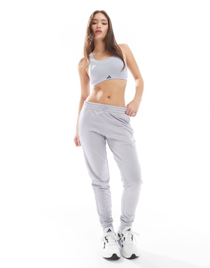 adidas Performance - Game and Go - Jogginghose in Grau mit Fleece-Futter von adidas performance