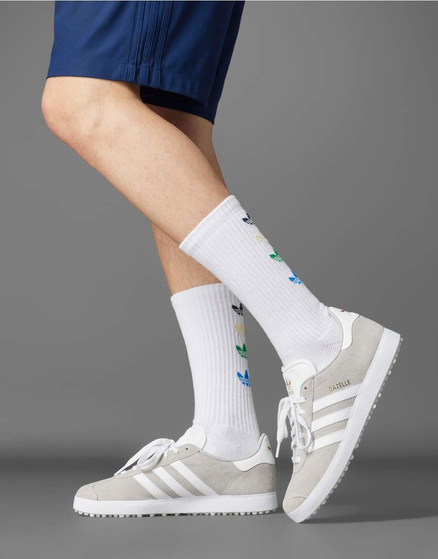 adidas Originals - Gazelle - Golfschuhe ohne Spikes in Grau und Gold adidas Originals - Gazelle - Golfschuhe ohne Spikes in Grau und Gold von adidas performance