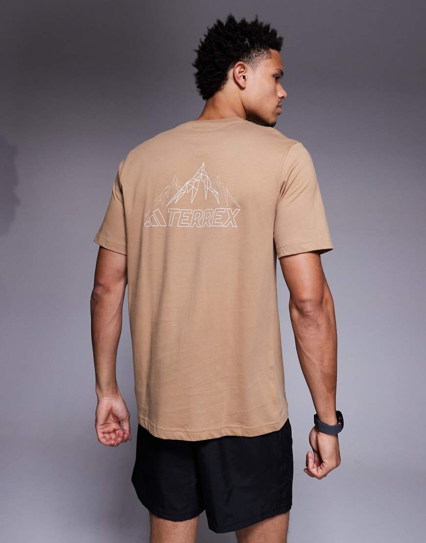 adidas - Outdoor Terrex Mountain - T-Shirt in Braun-Brown von adidas performance