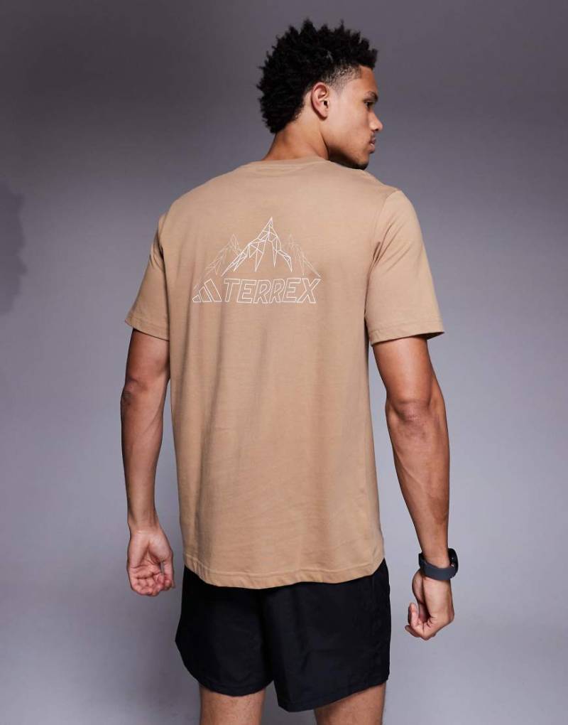 adidas - Outdoor Terrex Mountain - T-Shirt in Braun-Brown von adidas performance