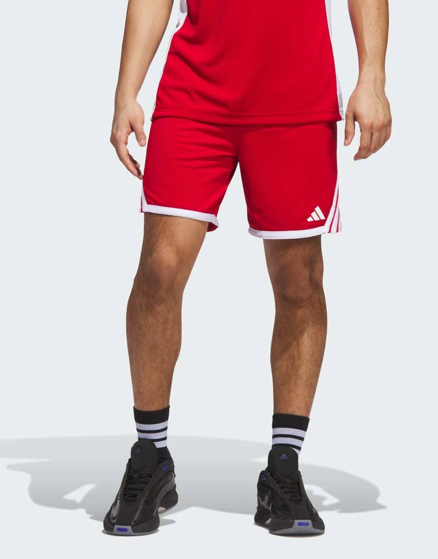 adidas Performance - 3G Speed AEROREADY - Wende-Basketballshorts in Team Power Red/Weiß-Rot von adidas performance