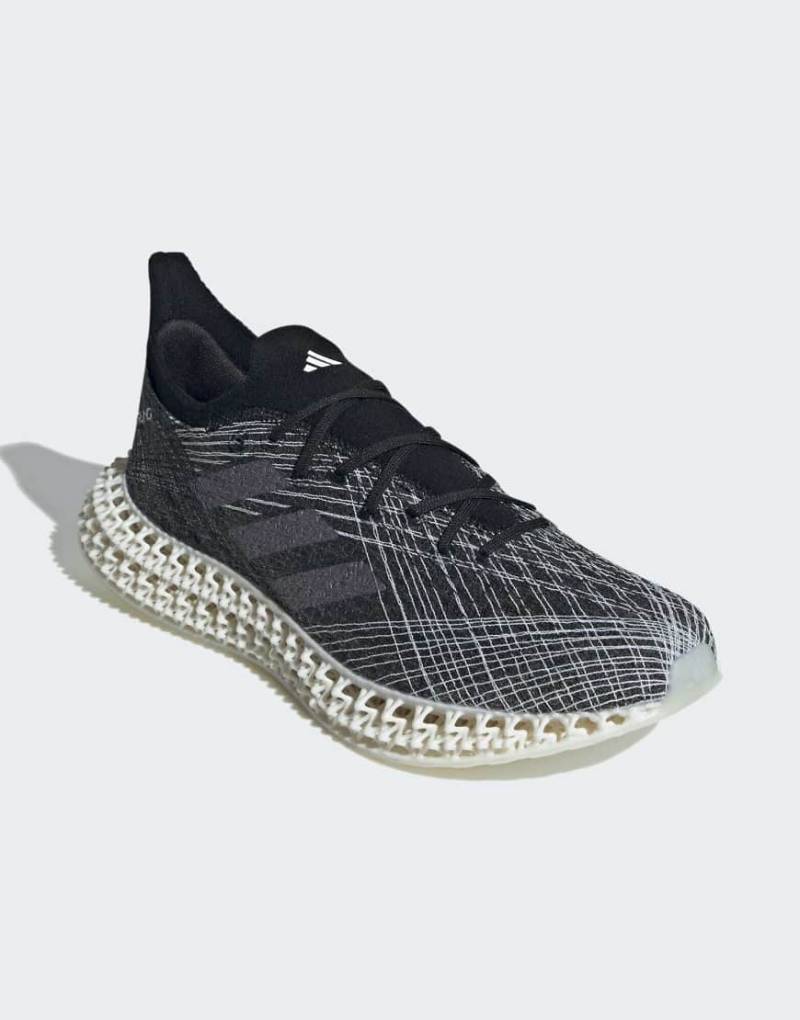 adidas Performance - 4dfwd x Strung - Laufschuhe in Core-Schwarz/Grey Five/Cloud von adidas performance