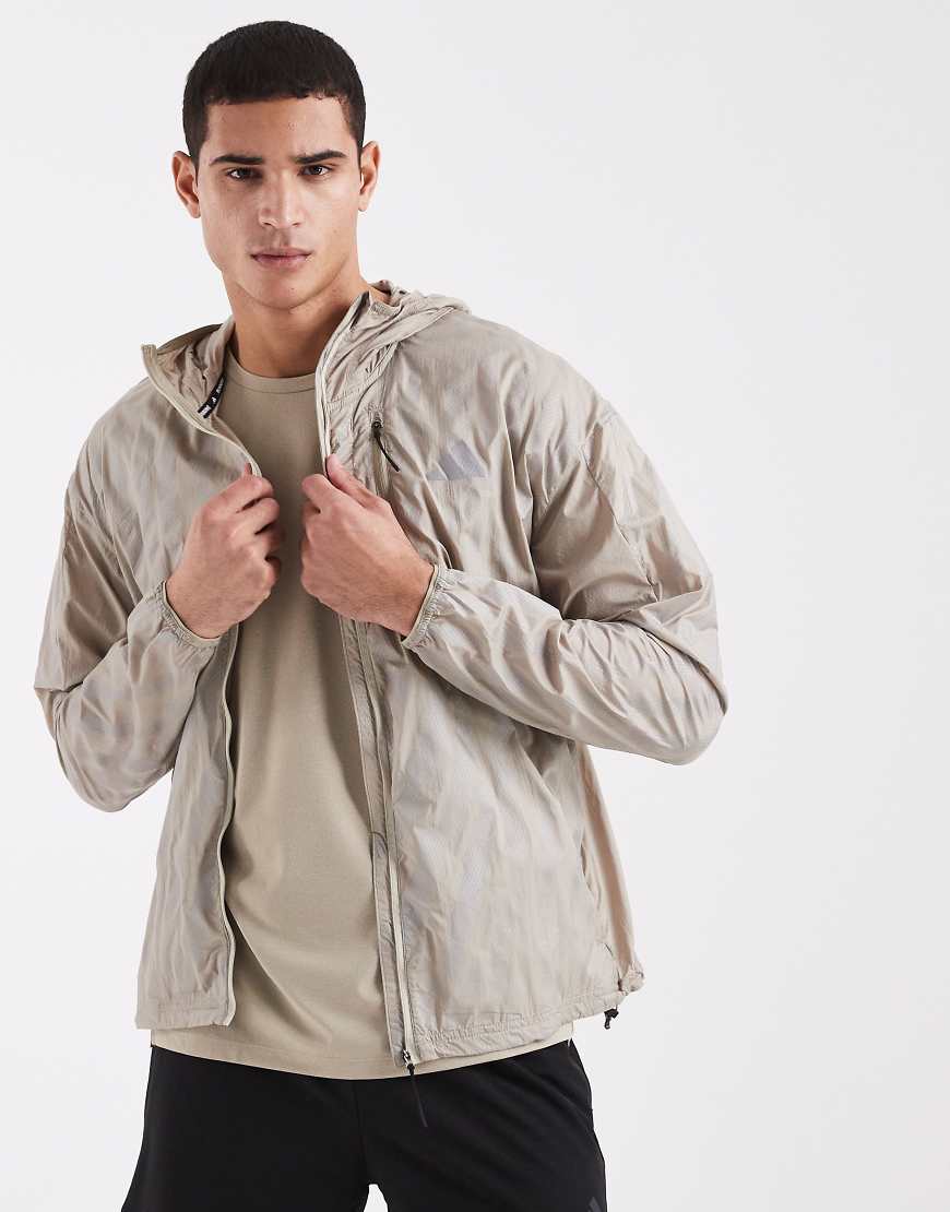 adidas Performance - Adi365 - Reflektierende Laufjacke in Wonder Cargo-Neutral von adidas performance