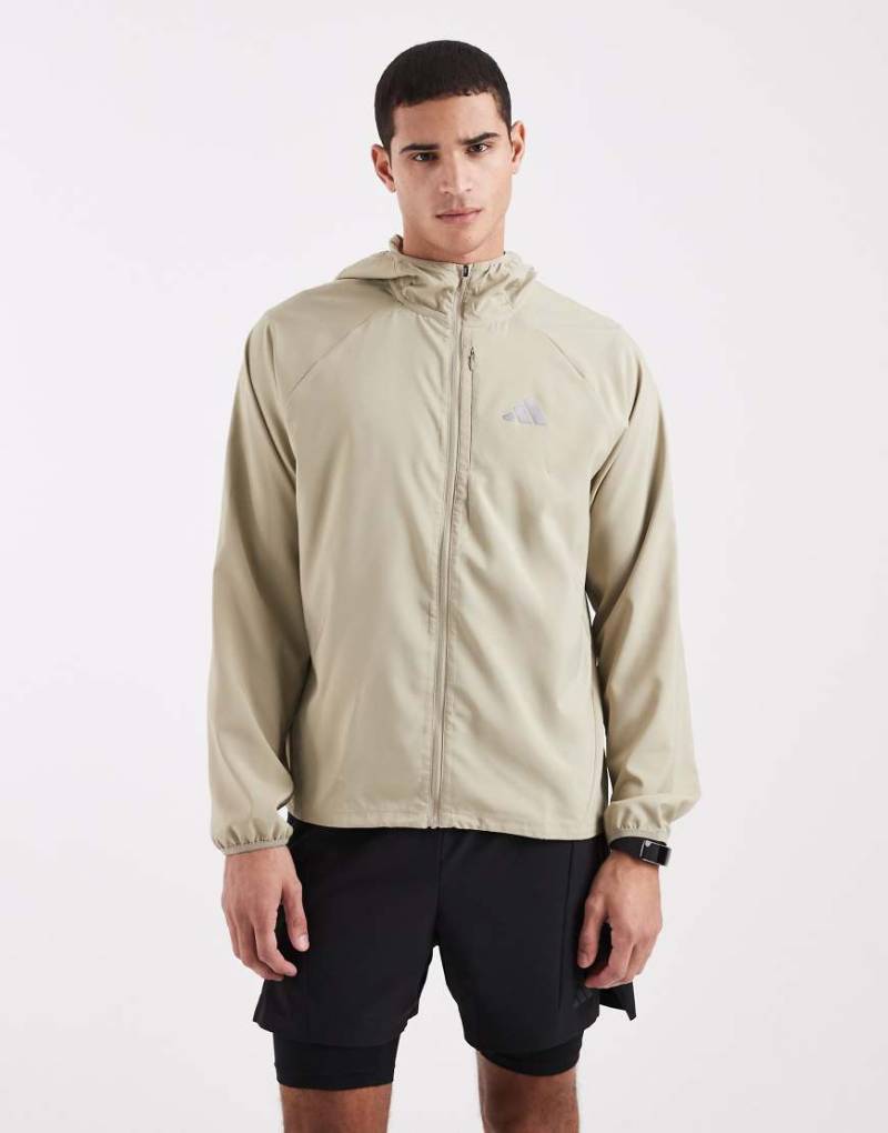 adidas Performance - Adi365 Running Essentials - Jacke in Wonder Cargo-Neutral von adidas performance