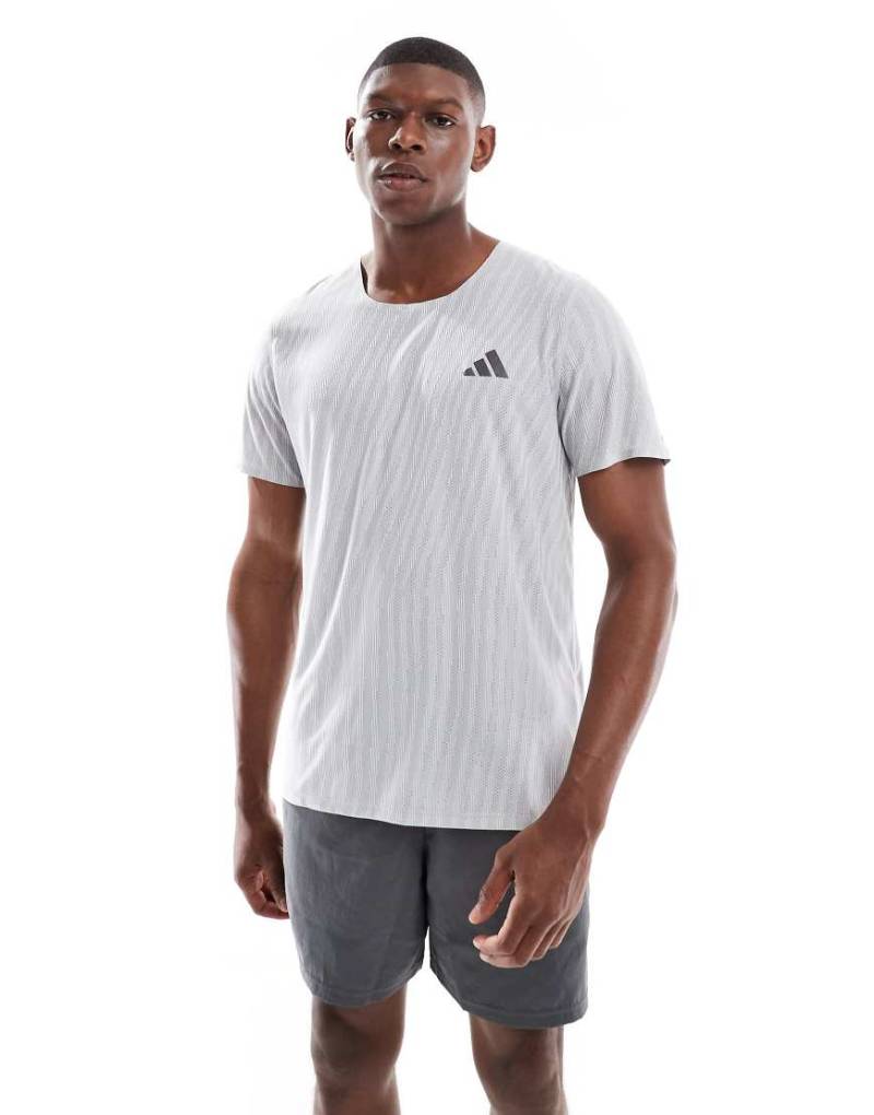 adidas Performance - Adi365 running climacool+ - T-Shirt in Halo-Silber / Weiß von adidas performance