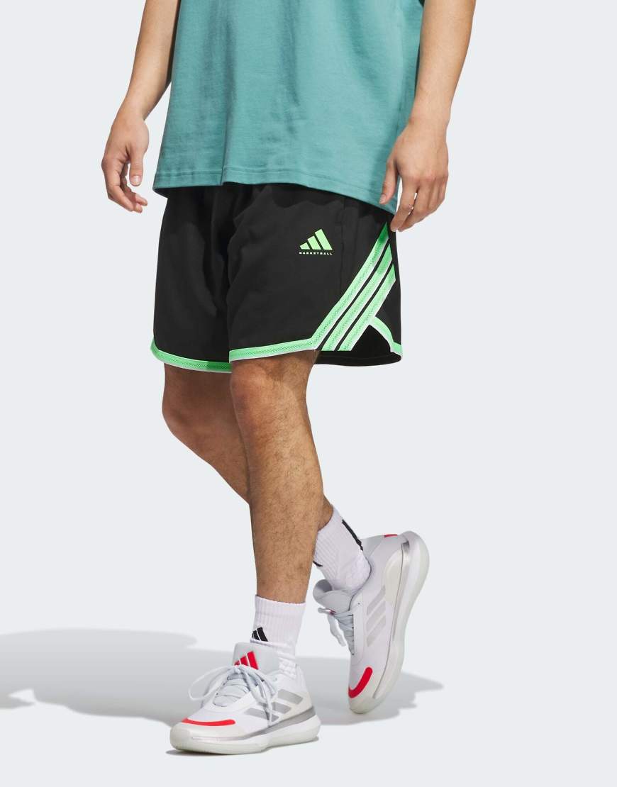 adidas Performance - Adidas Crazy Lite - Shorts in Schwarz/Lime Burst adidas Performance - Adidas Crazy Lite - Shorts in Schwarz/Lime Burst von adidas performance