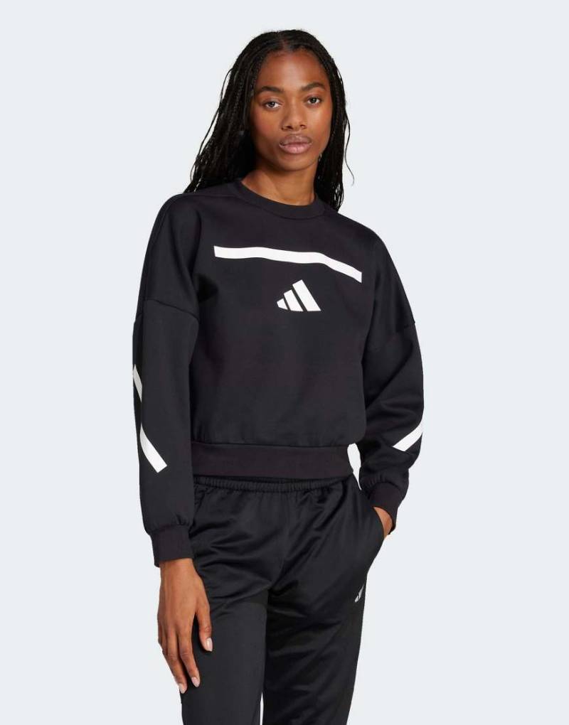 adidas Performance - Adidas Z. N.E. - Sweatshirt in Schwarz / Weiß von adidas performance