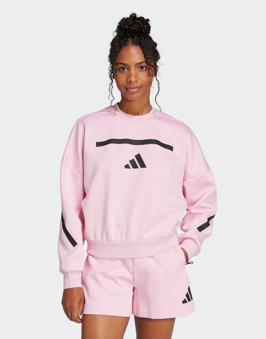 adidas Performance - Adidas Z. N.E. - Sweatshirt in True Pink-Rosa adidas Performance - Adidas Z. N.E. - Sweatshirt in True Pink-Rosa von adidas performance