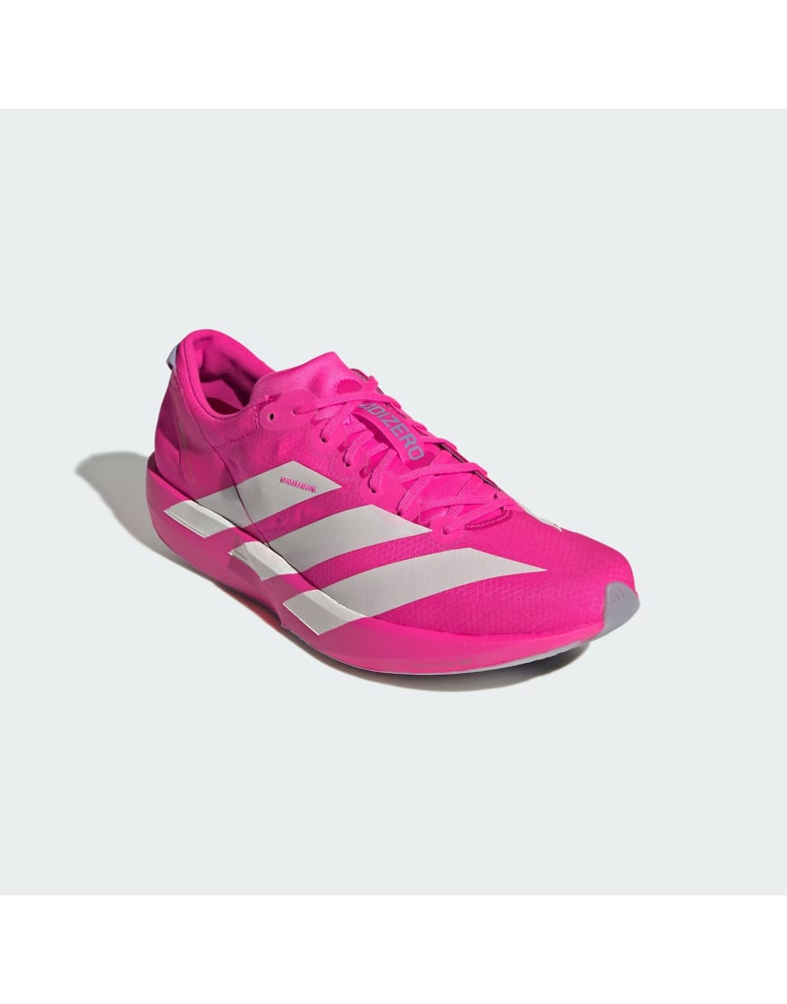adidas Performance - Adizero Adios 9 - Laufschuhe in Schock-Rosa/Zero-Metallic/Silber von adidas performance