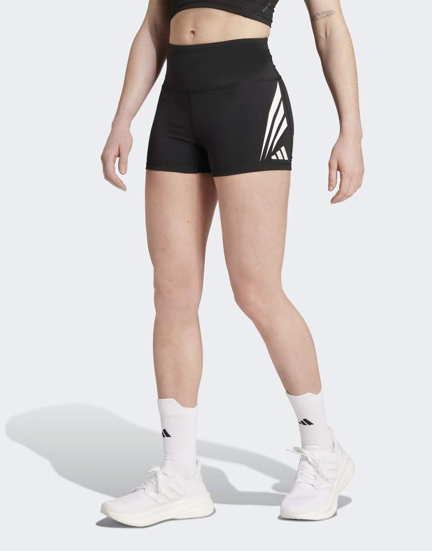 adidas Performance - Adizero Archive - Kurze Lauf-Leggings in Schwarz von adidas performance