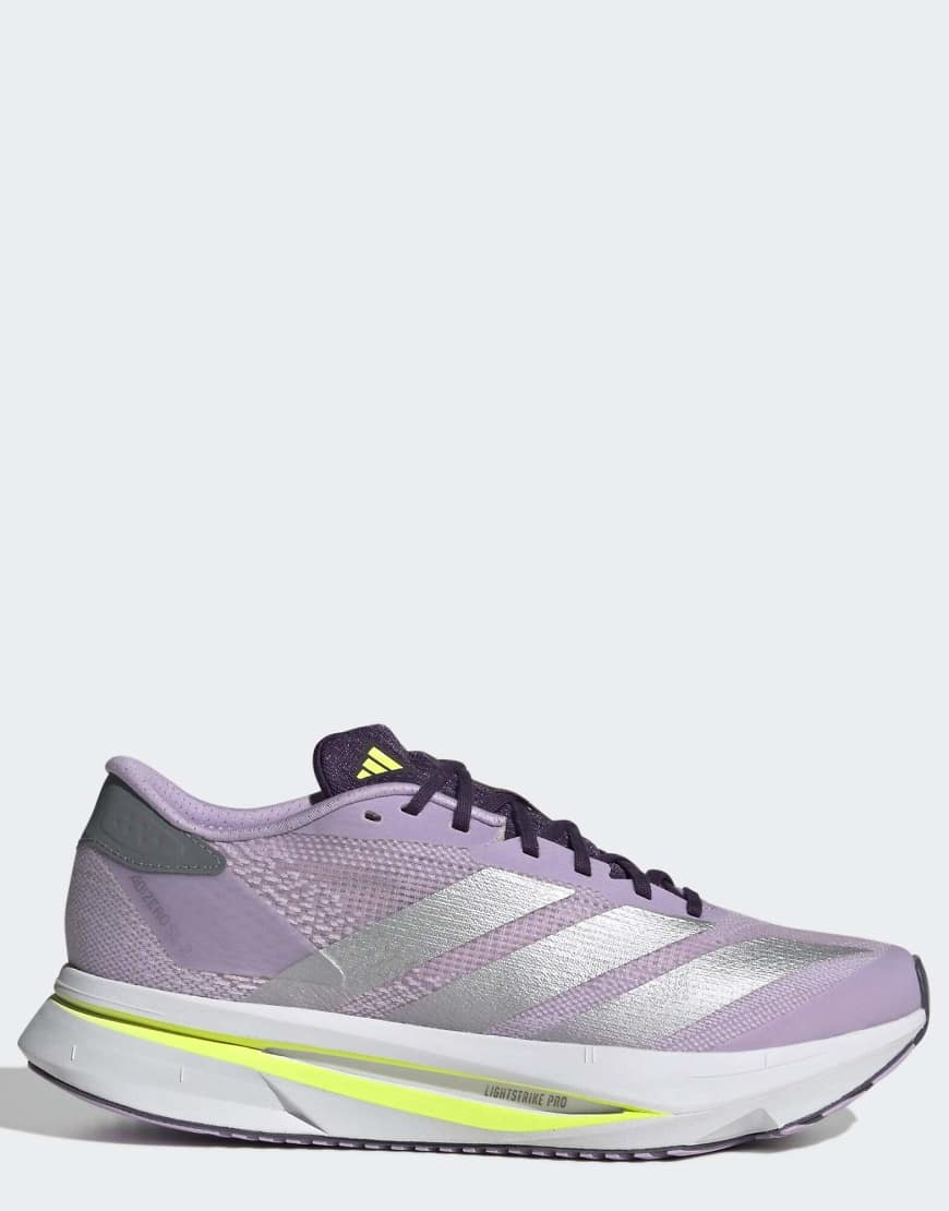 adidas Performance - Adizero Evo SL 2 - Schuhe in Powder Plum / Silver Metallic-Lila von adidas performance