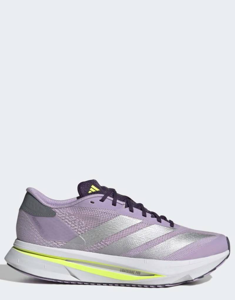 adidas Performance - Adizero Evo SL 2 - Schuhe in Powder Plum / Silver Metallic-Lila von adidas performance