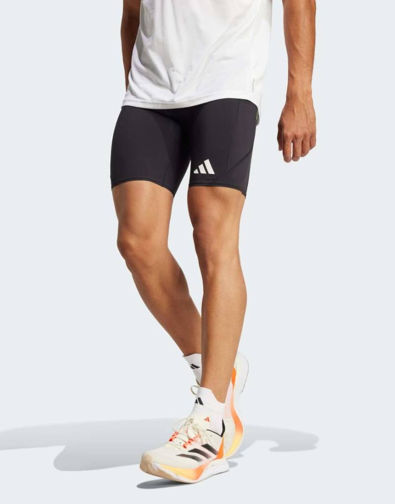 adidas Performance - Adizero - Kurze Lauf-Leggings in Schwarz mit Tasche von adidas performance