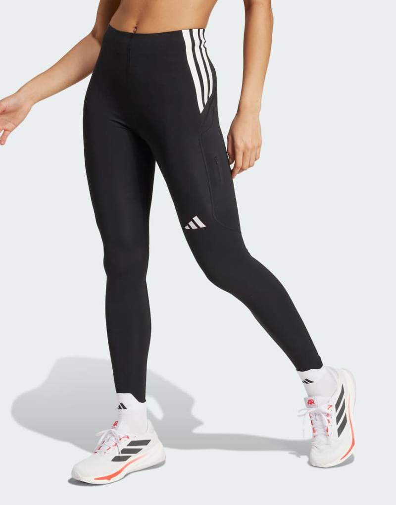 adidas Performance - Adizero - Lange Leggings in Schwarz von adidas performance