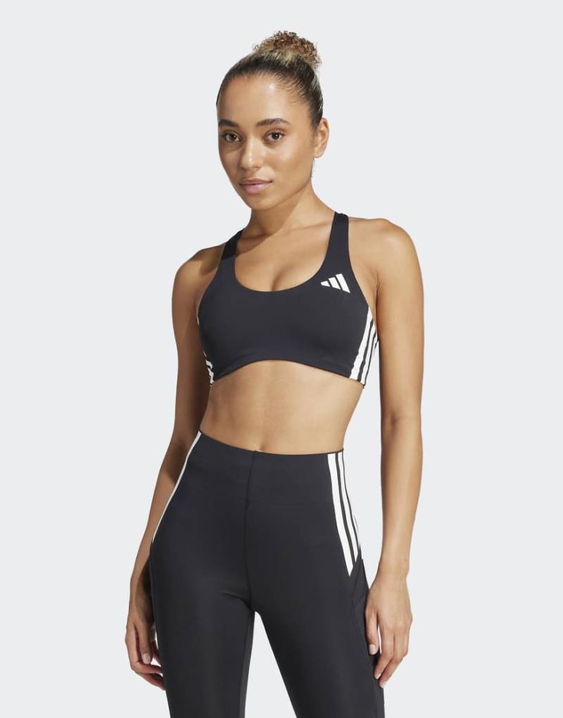 adidas Performance - Adizero - Lauf-BH in Schwarz mit mittlerer Stützfunktion von adidas performance