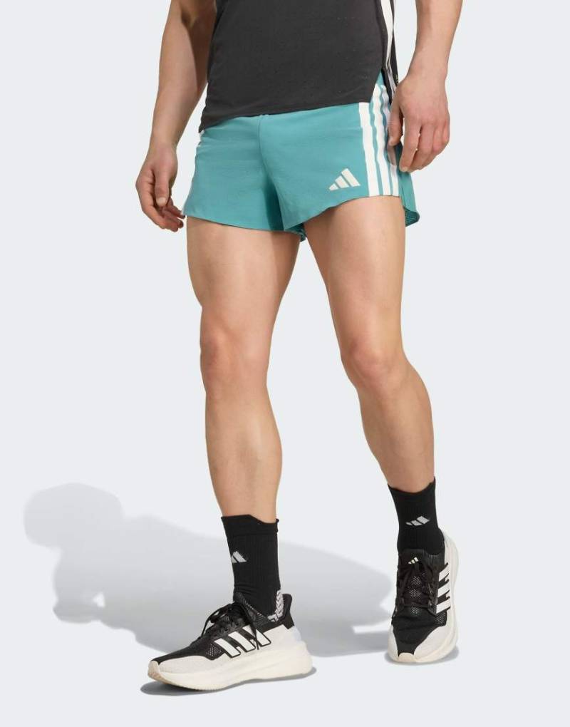 adidas Performance - Adizero - Lauf-Shorts in Powder Teal mit Gel-Taschen-Blau von adidas performance