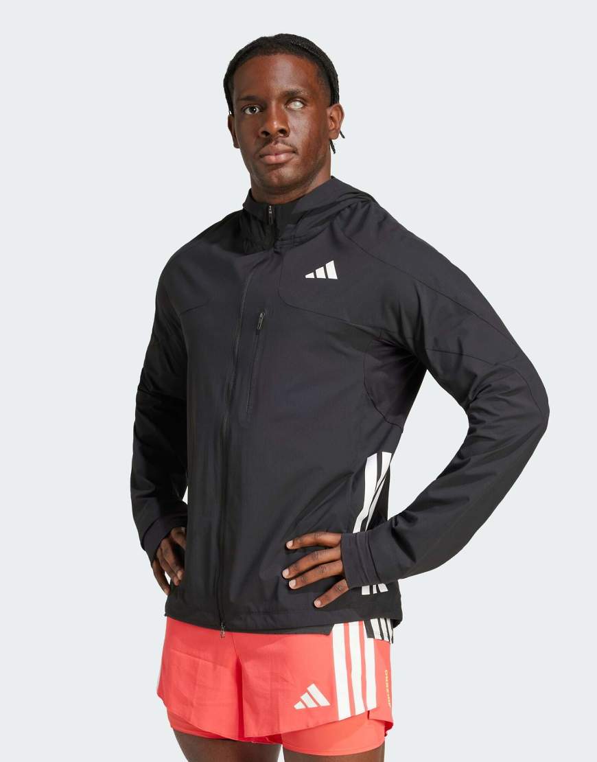 adidas Performance - Adizero - Laufjacke in Schwarz/Schwarz adidas Performance - Adizero - Laufjacke in Schwarz/Schwarz von adidas performance