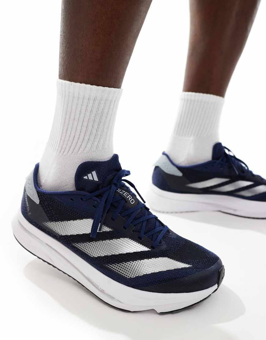 adidas Performance - Adizero Sl2 - Laufschuhe in Dunkelblau / Metallic-Silber von adidas performance