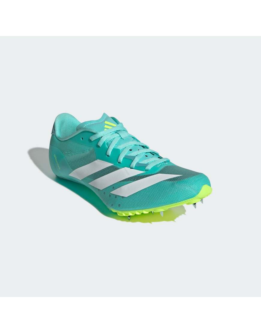 adidas Performance - Adizero Sprintstar - Sportschuhe in Flash Aqua/Wolkenweiß/Leuchtend Gelb-Blau von adidas performance