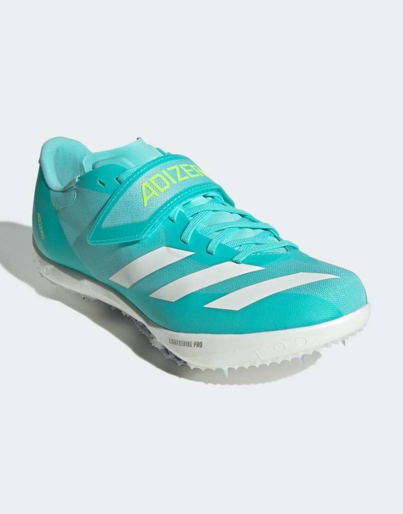 adidas Performance - Adizero hj - Leichtathletikschuhe in Flash Aqua / Zero Metalic / Lu-Blau von adidas performance