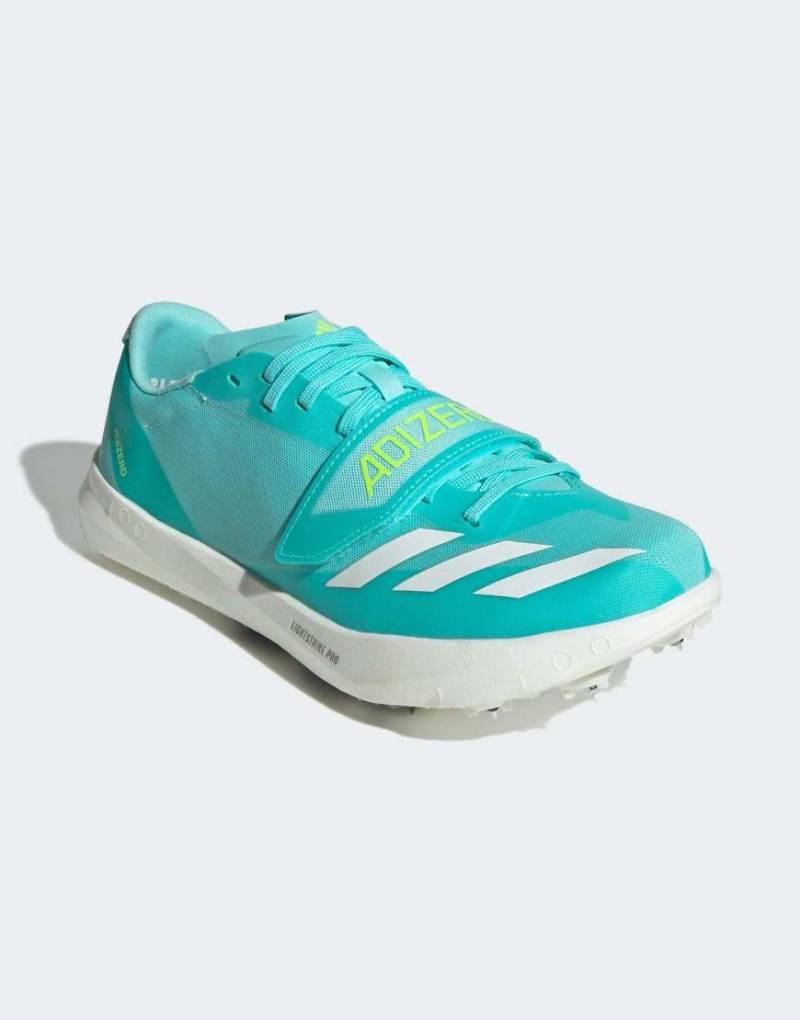 adidas Performance - Adizero tj/pv - Leichtathletikschuhe in Flash Aqua / Zero Metalic / Lu-Blau von adidas performance