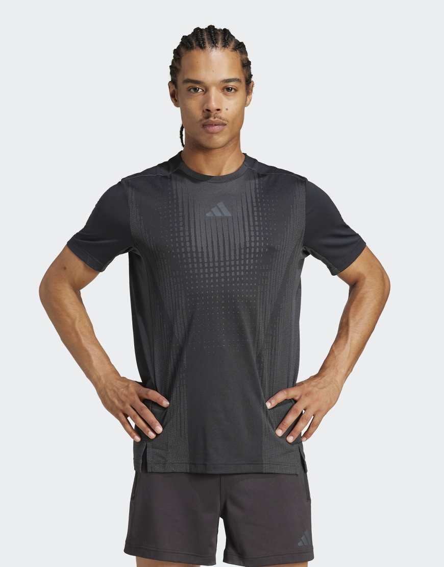 adidas Performance - Airchill - T-Shirt in Schwarz / Grey Six von adidas performance