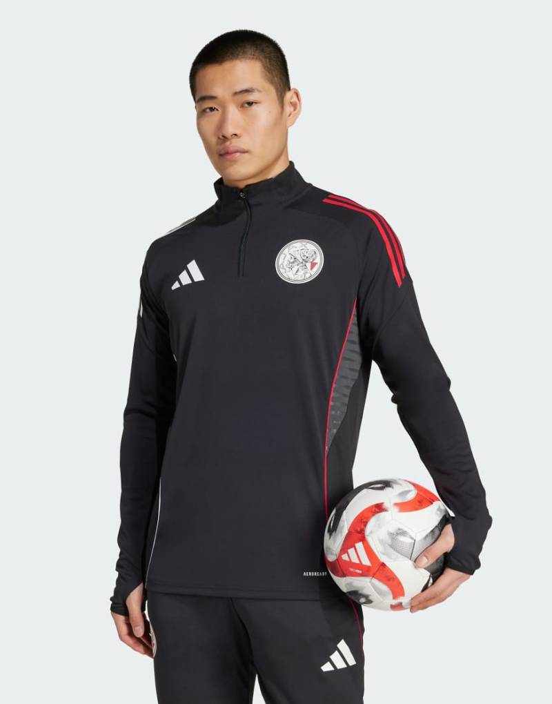 adidas Performance - Ajax Amsterdam Tiro 25 Competition - Trainingsoberteil in Schwarz/Weiß/Bold-Rot von adidas performance