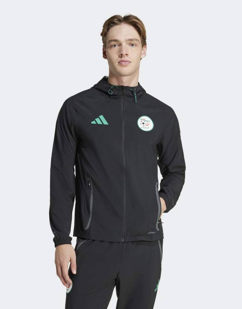 adidas Performance - Algeria Tiro 25 Competition Vis - Funktionale Auswärtsspiel-Trainingsjacke in Schwarz von adidas performance