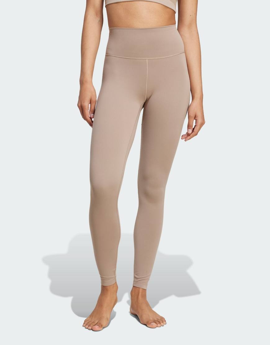 adidas Performance - All Me - 7/8-Leggings in Kreidebraun/Kreidebraun-Brown von adidas performance