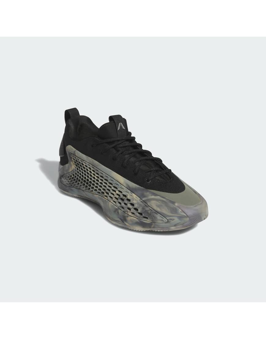 adidas Performance - Anthony Edwards 1 - Niedrige Basketball-Schuhe in Silver Pebble/Core-Schwarz/-Silber von adidas performance