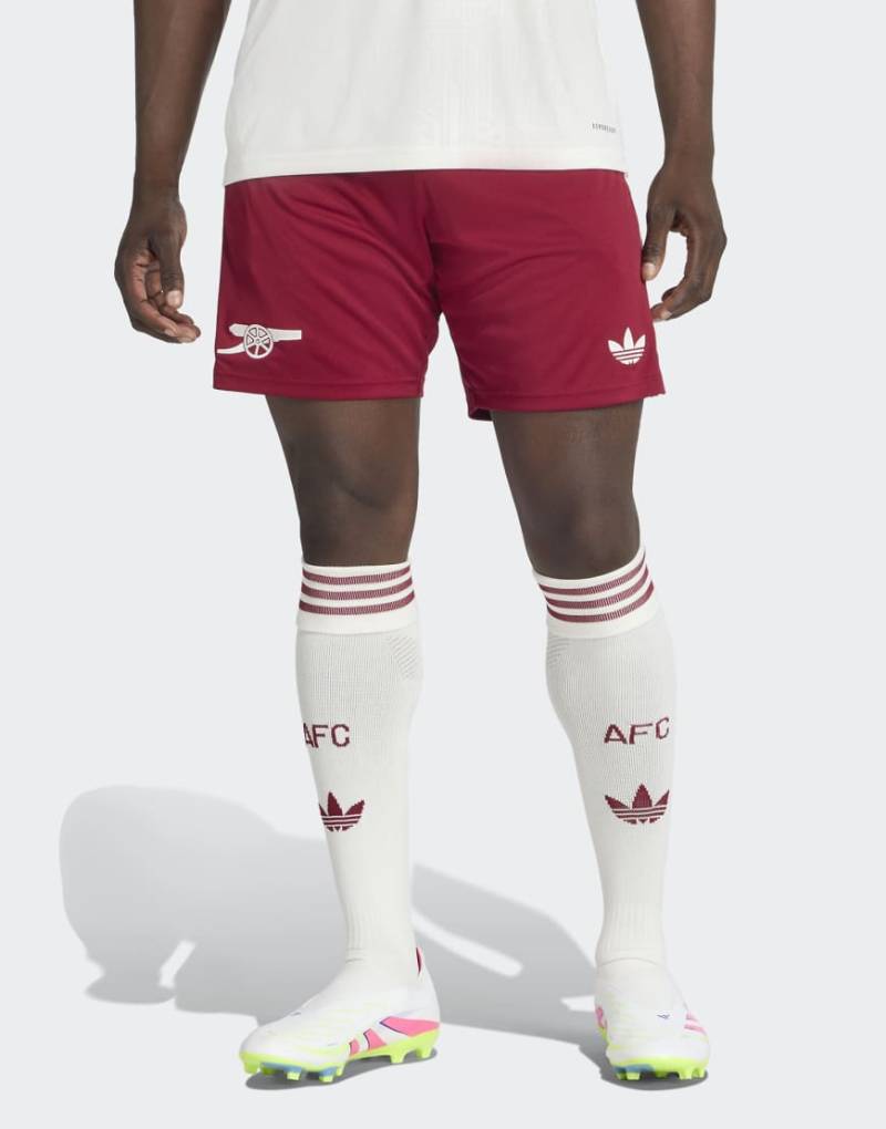 adidas Performance - Arsenal 25/26 - Ausweich-Shorts in Team College Burgundy 2/Cloud White-Rot von adidas performance
