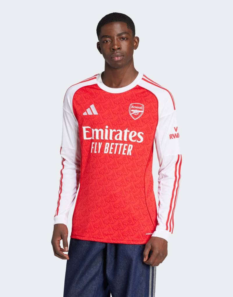 adidas Performance - Arsenal 25/26 - Langärmliges Heimtrikot in Better Scarlet/Weiß-Rot von adidas performance
