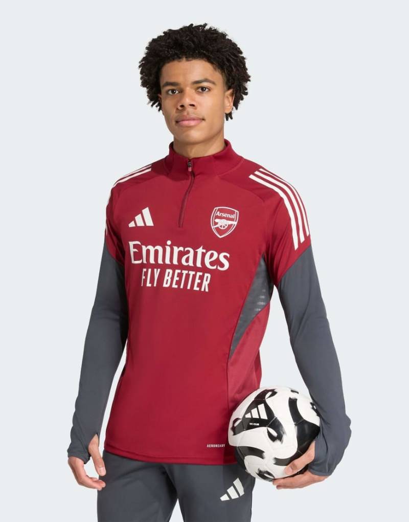 adidas Performance - Arsenal Tiro 25 Competition - Trainingsoberteil in Team Coll Burgunderrot 2/Grau von adidas performance