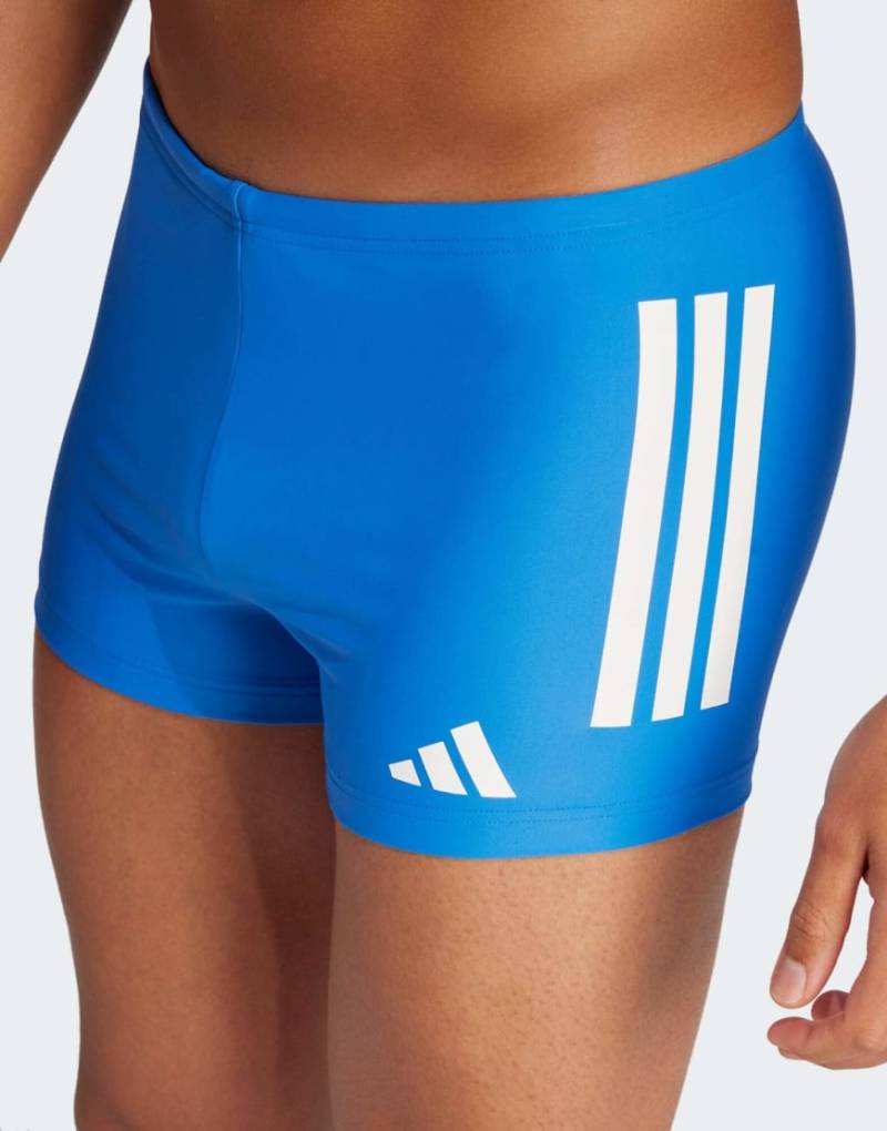 adidas Performance - Bade-Boxershorts in Bright Royal und Weiß mit den 3 Streifen, 2 Zoll Schrittlänge-Blau von adidas performance