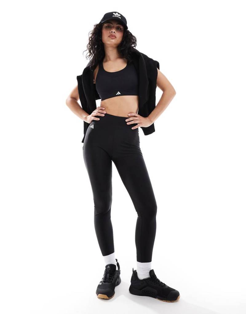 adidas Performance- Bade-Leggings in Schwarz mit den 3 Streifen von adidas performance