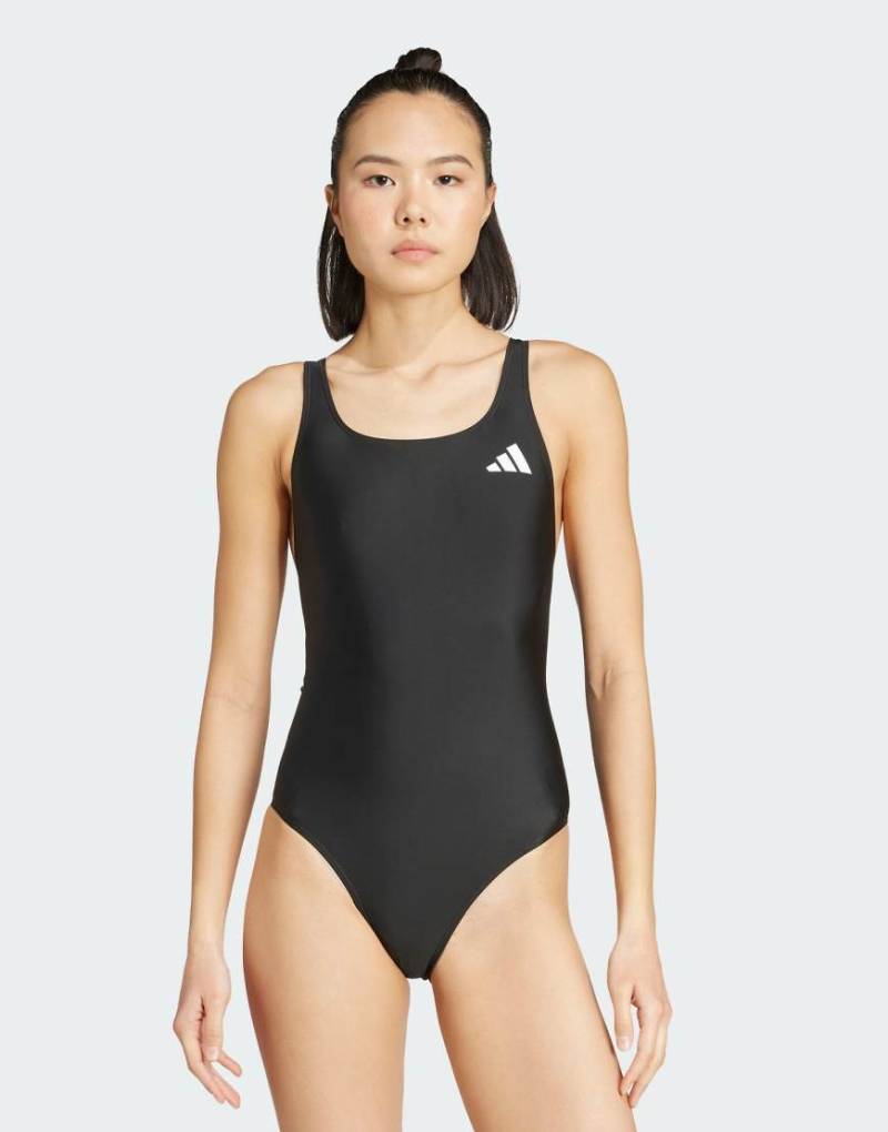 adidas Performance - Badeanzug in Schwarz mit V-Rücken von adidas performance