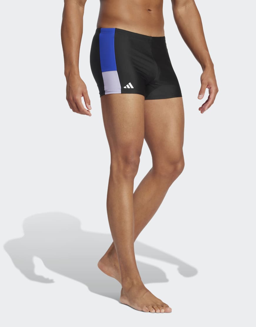 adidas Performance - Badeshorts in Schwarz, Semi Lucid Blue und Violet Tone von adidas performance