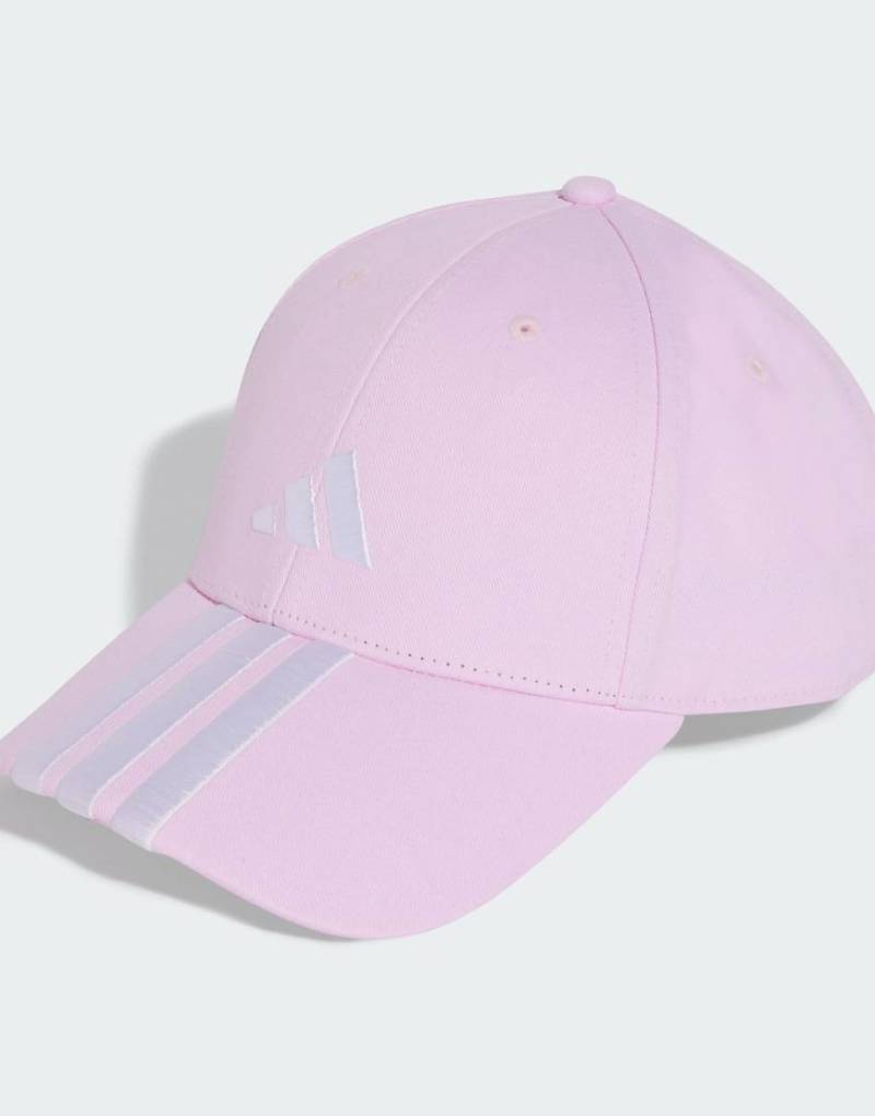 adidas Performance - Baseballkappe in Klares Rosa/Weiß mit den drei Streifen und neuem Logo von adidas performance