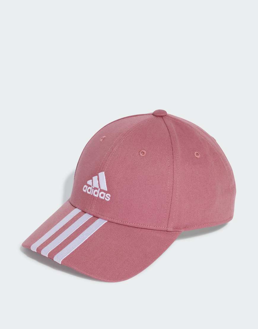 adidas Performance - Baseballkappe in Rosa mit dem 3-Streifen-Design-Rot von adidas performance