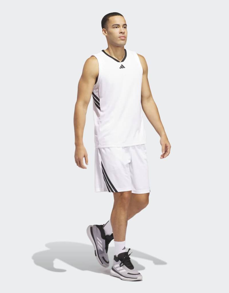 adidas Performance - Basketball Legends - Tanktop in Weiß / Schwarz von adidas performance