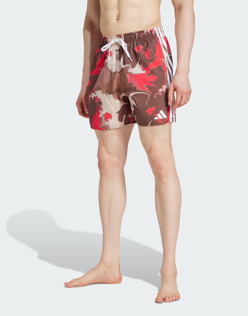 adidas Performance - Batik-Badeshorts in Preloved Ruby, 5 Zoll Schrittlänge-Rot von adidas performance