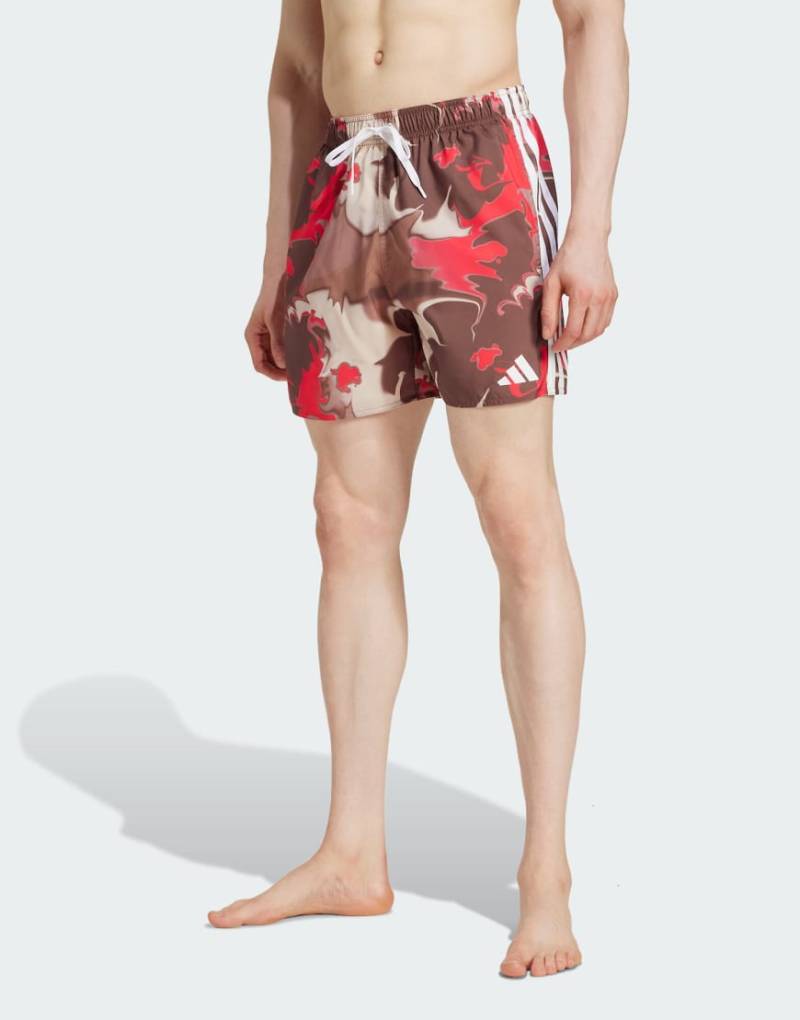 adidas Performance - Batik-Badeshorts in Preloved Ruby, 5 Zoll Schrittlänge-Rot von adidas performance