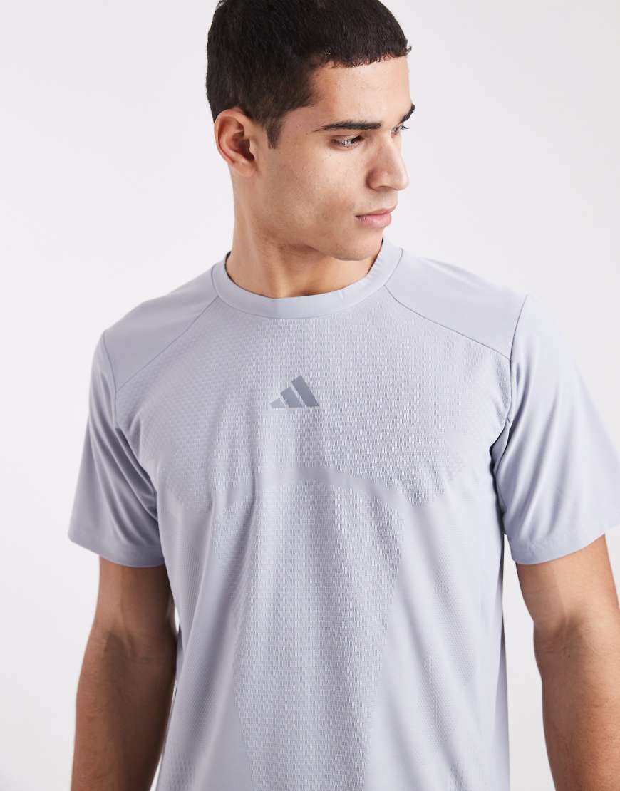 adidas Performance - Climacool 3D - T-Shirt in Halo Silver-Silber von adidas performance