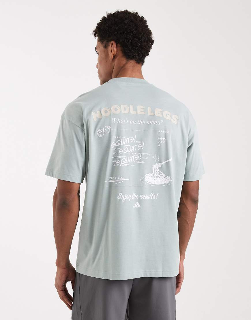 adidas Performance - Climacool - Sport-T-Shirt in Wonder Sage mit witzigem Print-Grün von adidas performance