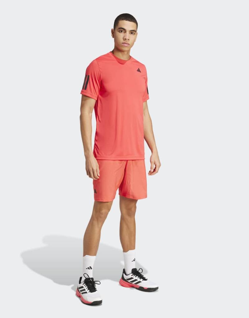 adidas Performance - Club Tennis Climacool - Shorts in Semi Lucid Red mit den 3 Streifen-Rot von adidas performance