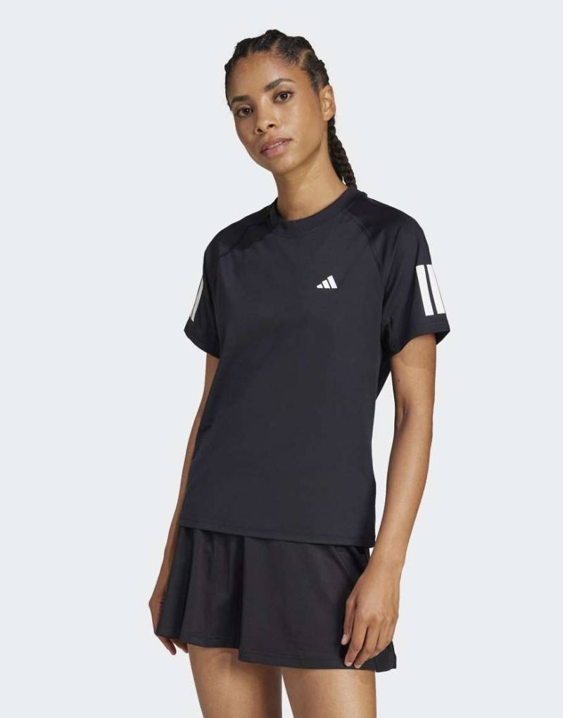 adidas Performance - Club Tennis Climacool - T-Shirt in Schwarz mit 3 Streifen von adidas performance