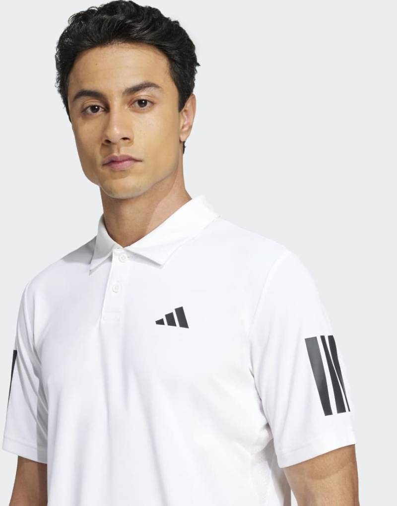 adidas Performance - Club Tennis - Polohemd in Weiß mit den 3 Streifen von adidas performance