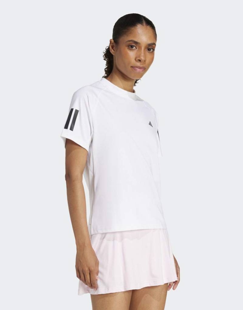 adidas Performance - Club Tennis climacool - T-Shirt in Weiß mit 3-Streifen-Logo von adidas performance