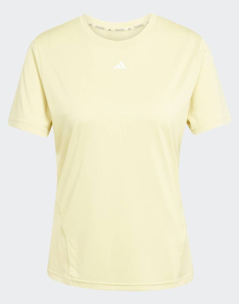 adidas Performance - Designed for Training - T-Shirt in Powder Yellow-Gelb von adidas performance